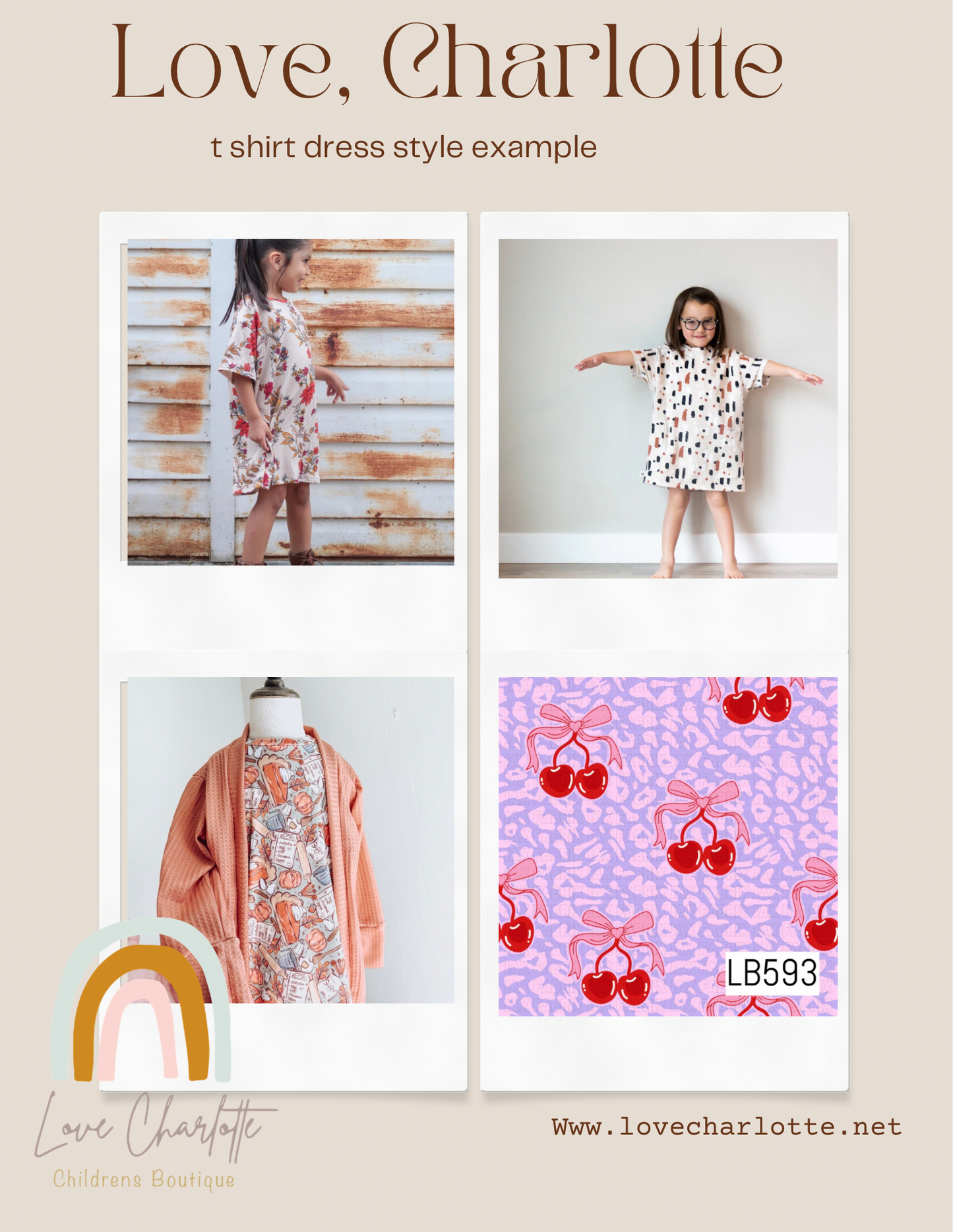 Cherry T shirt dress