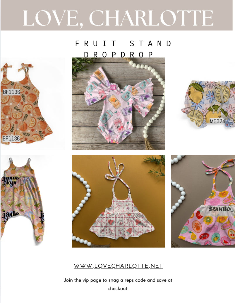 Fruit stand drop