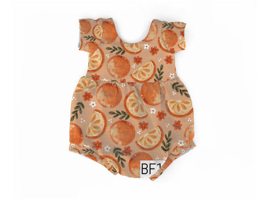 Orange  bubble romper