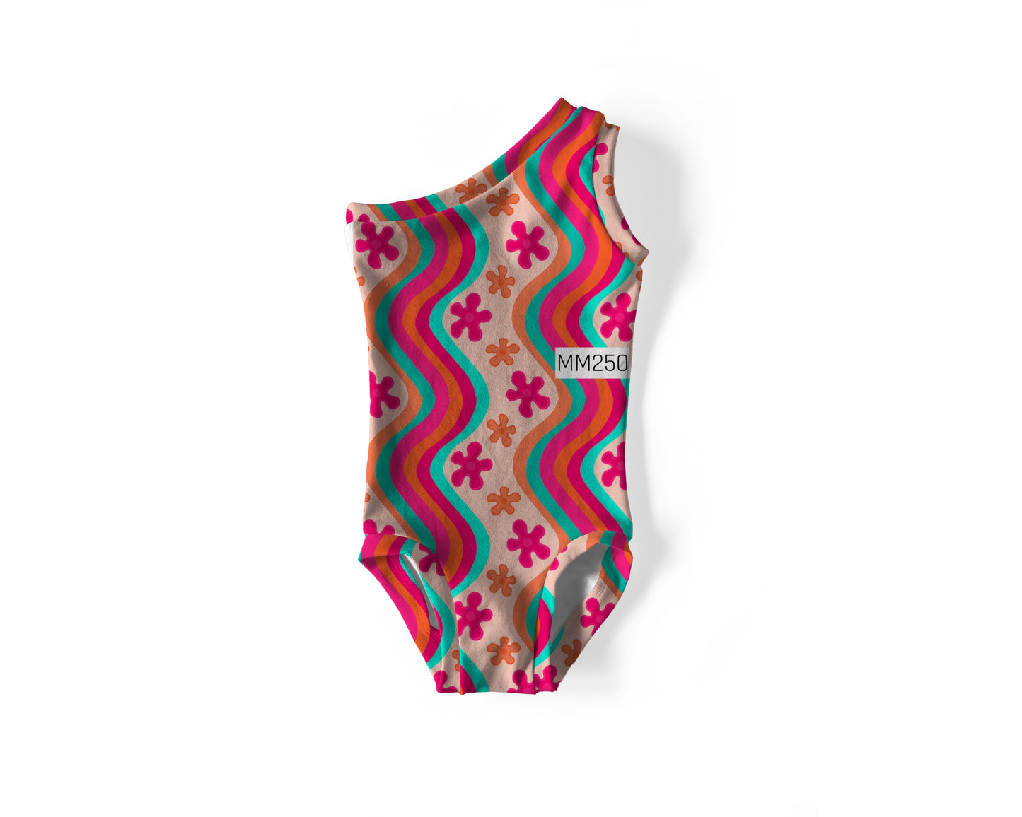 Waved flowers One shoulder isla