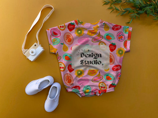 Fruit stand  oversized romper
