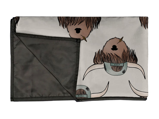 Highland dude  playmat, swaddle, and blanket