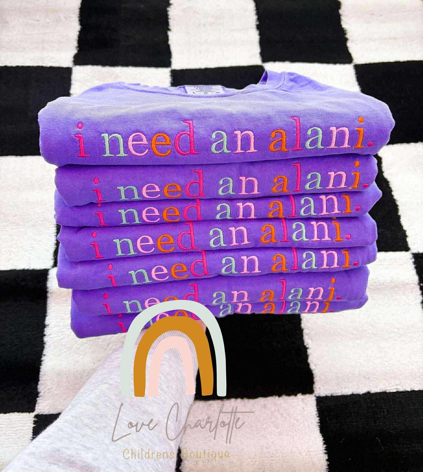 I need an alani purple t shirt