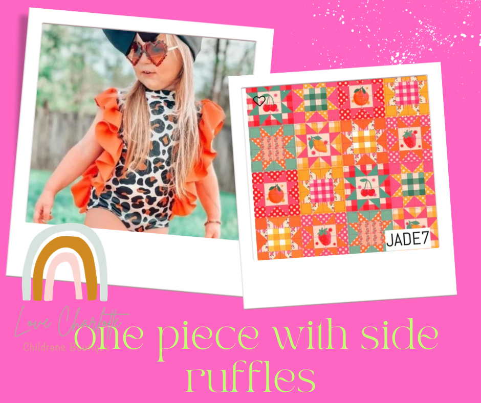 Summer quilt one piece w side ruffles