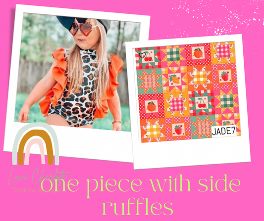 Summer quilt one piece w side ruffles