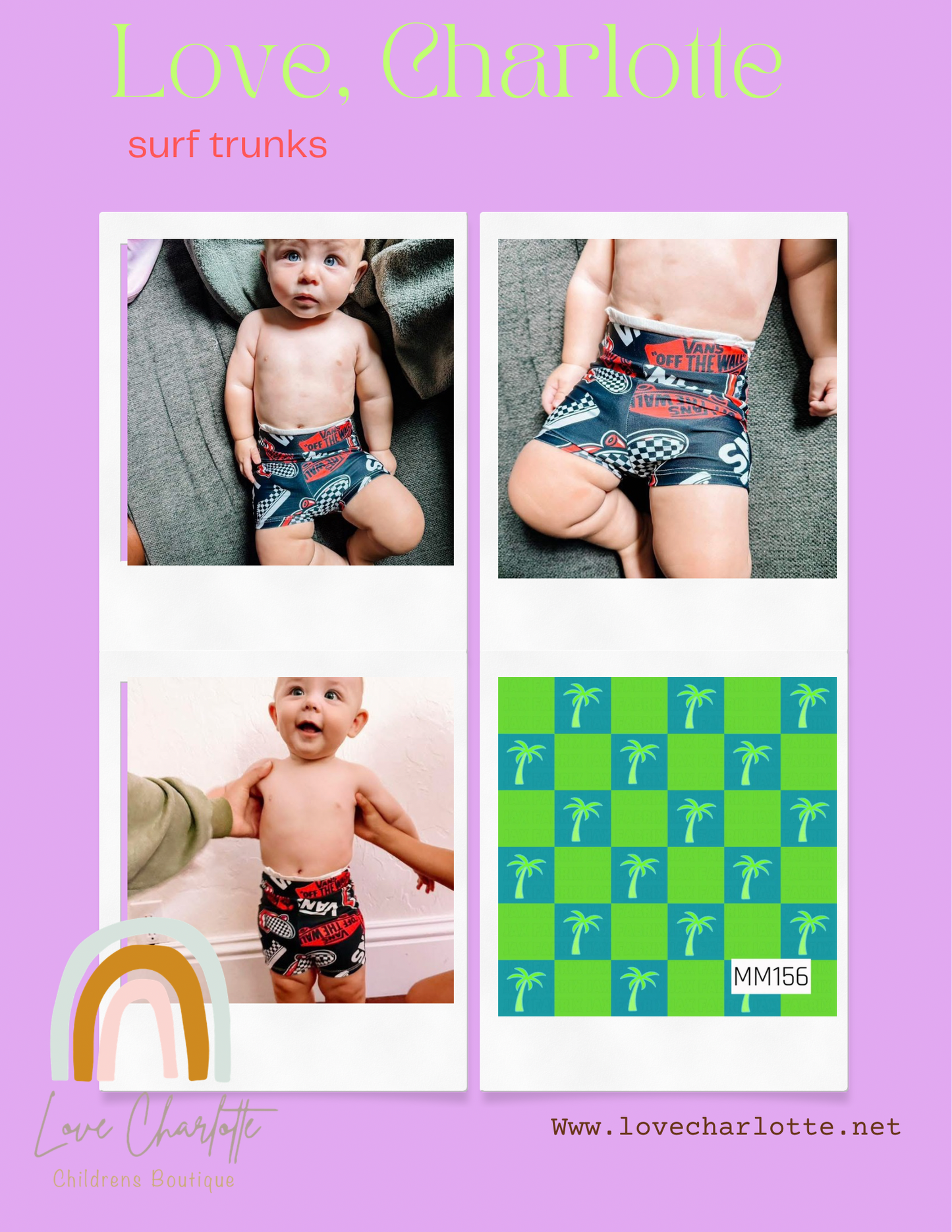 Check boy SURF TRUNKS