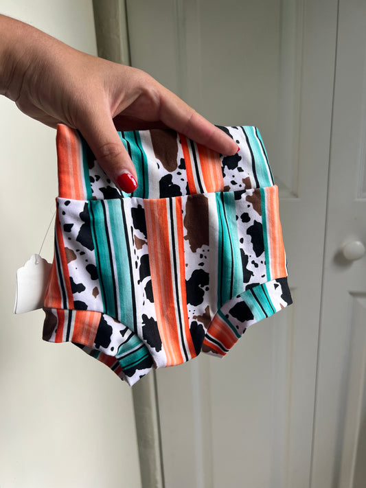 6-9m Cow stripe bummie