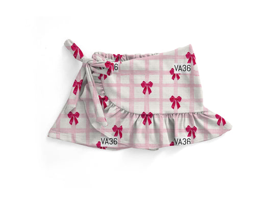 Pink bow ginger Skort