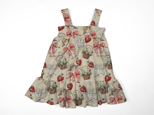 Strawberry goose ivy dress