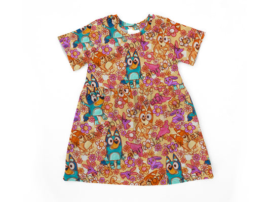 Orange flower  Bell dress