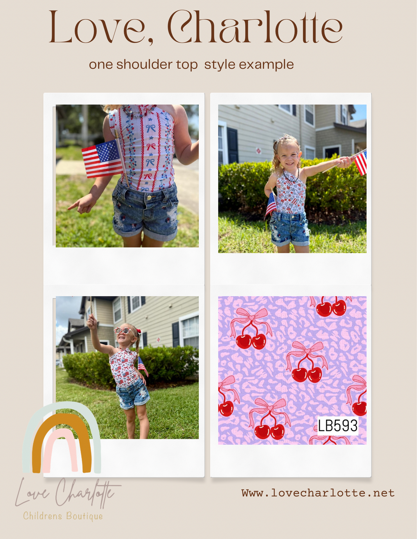 Cherry One shoulder top