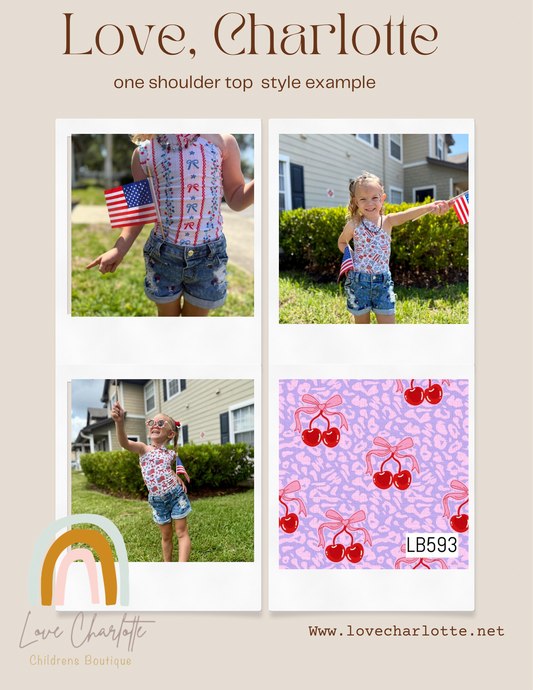 Cherry One shoulder top