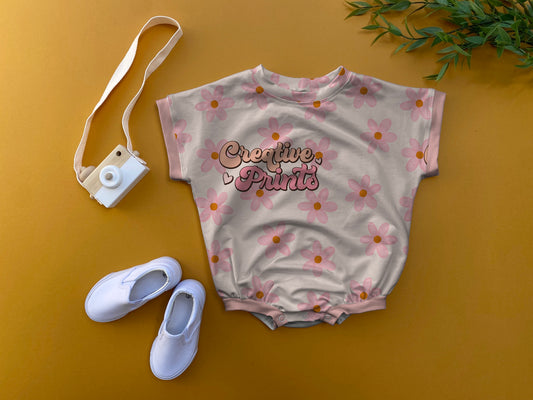 Dainty daisies T-shirt romper