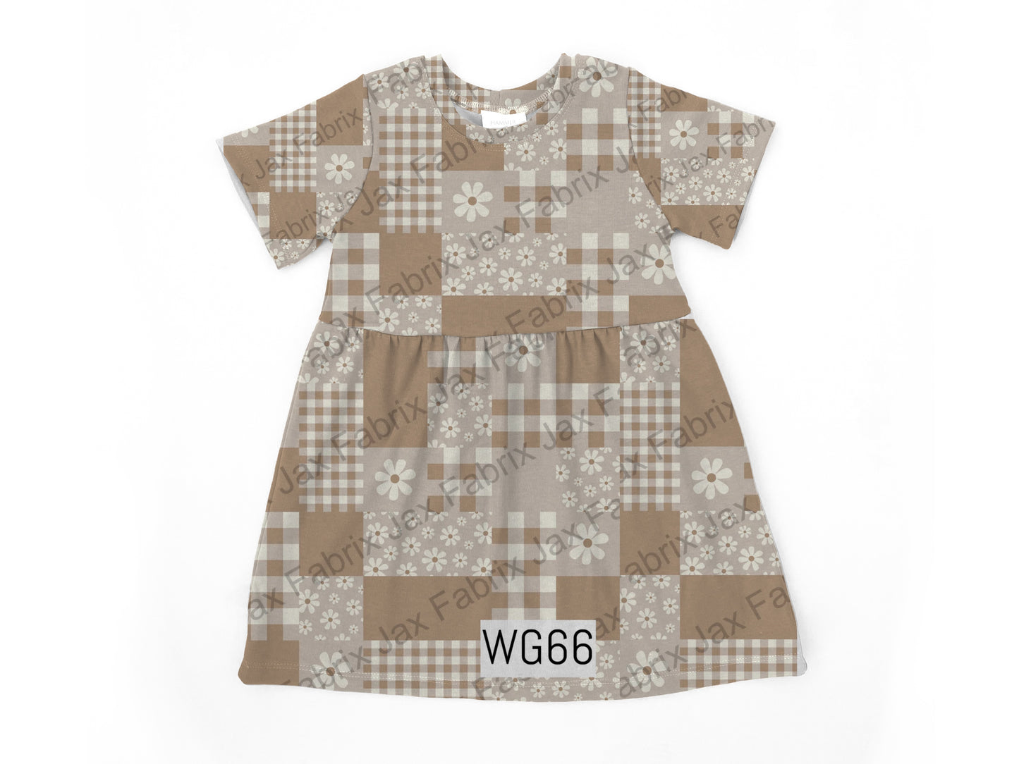 Beige patchwork Bell dress