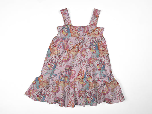 Rainbow dog  ivy dress