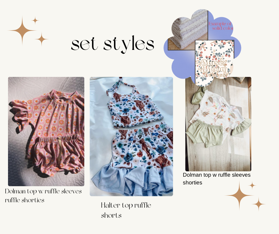 Red white and flowers ￼set ( style options in the listing )