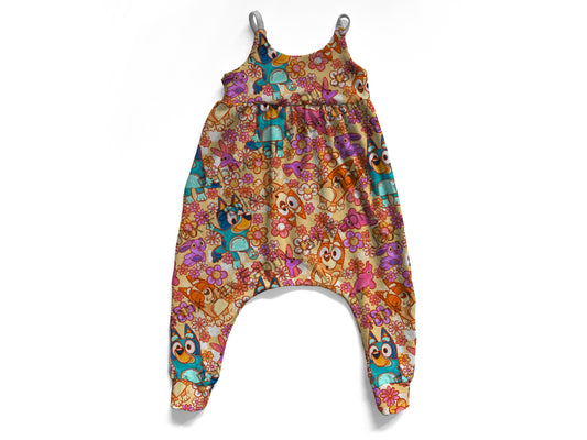 Orange flower og romper