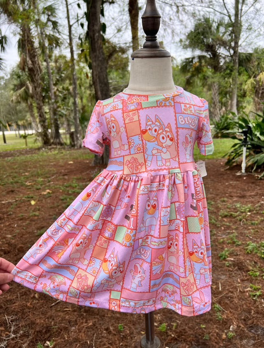 Sisters patchwork bell dress ( more than one size available)
