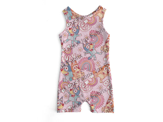 Rainbow dog   Ollie romper