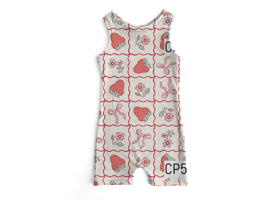Strawberry fields Ollie romper