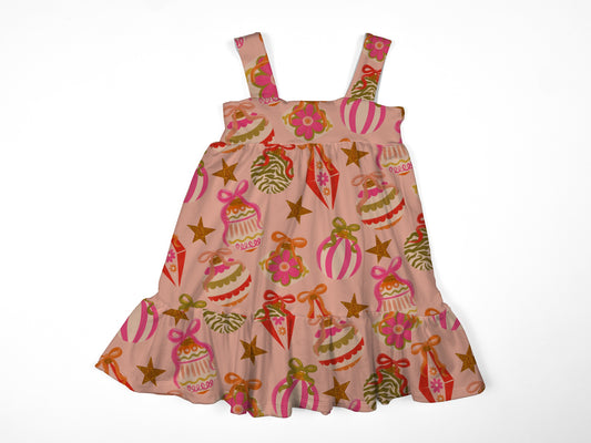 Pink ornaments ivy dress