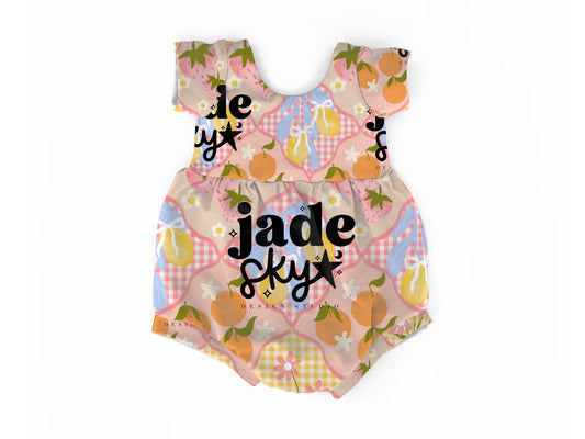 Fruit swirl  bubble romper