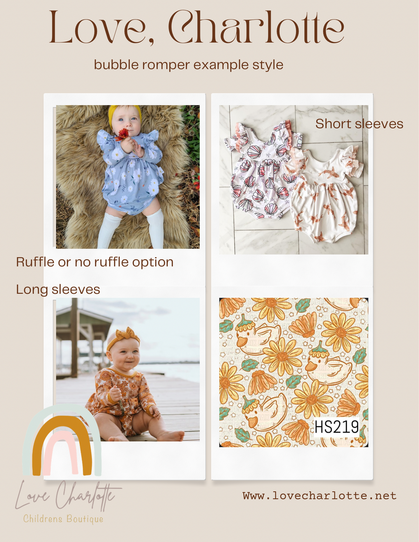Bloom goose  bubble romper