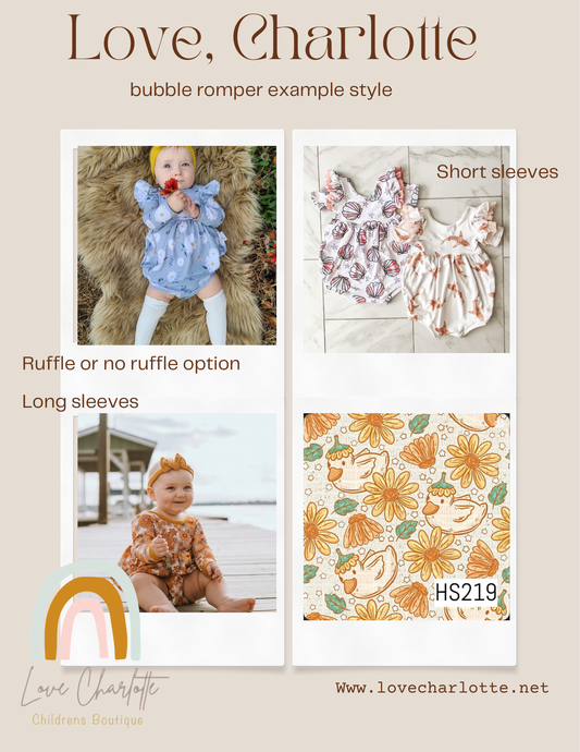 Bloom goose  bubble romper