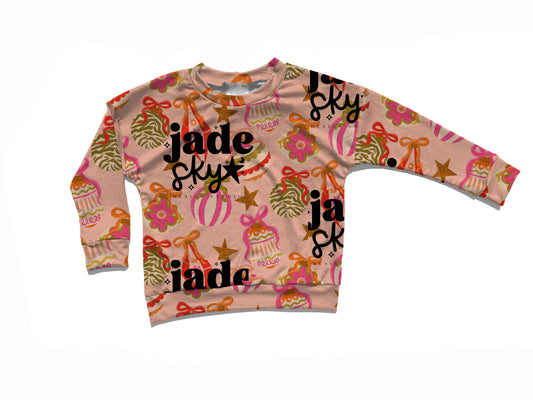 Pink ornaments Dolman top