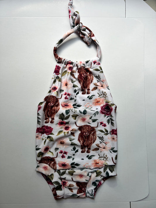 Cow halter romper