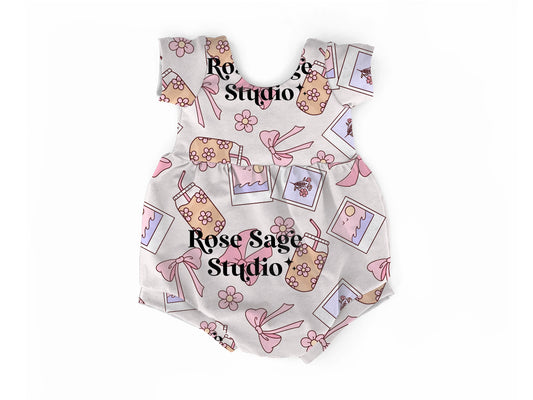 Coffee date bubble romper