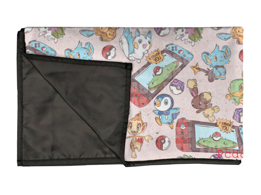 Gamer playmat, swaddle, and blanket