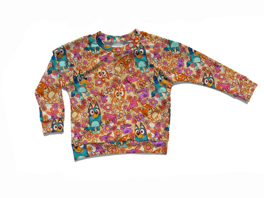 Orange flower Dolman top