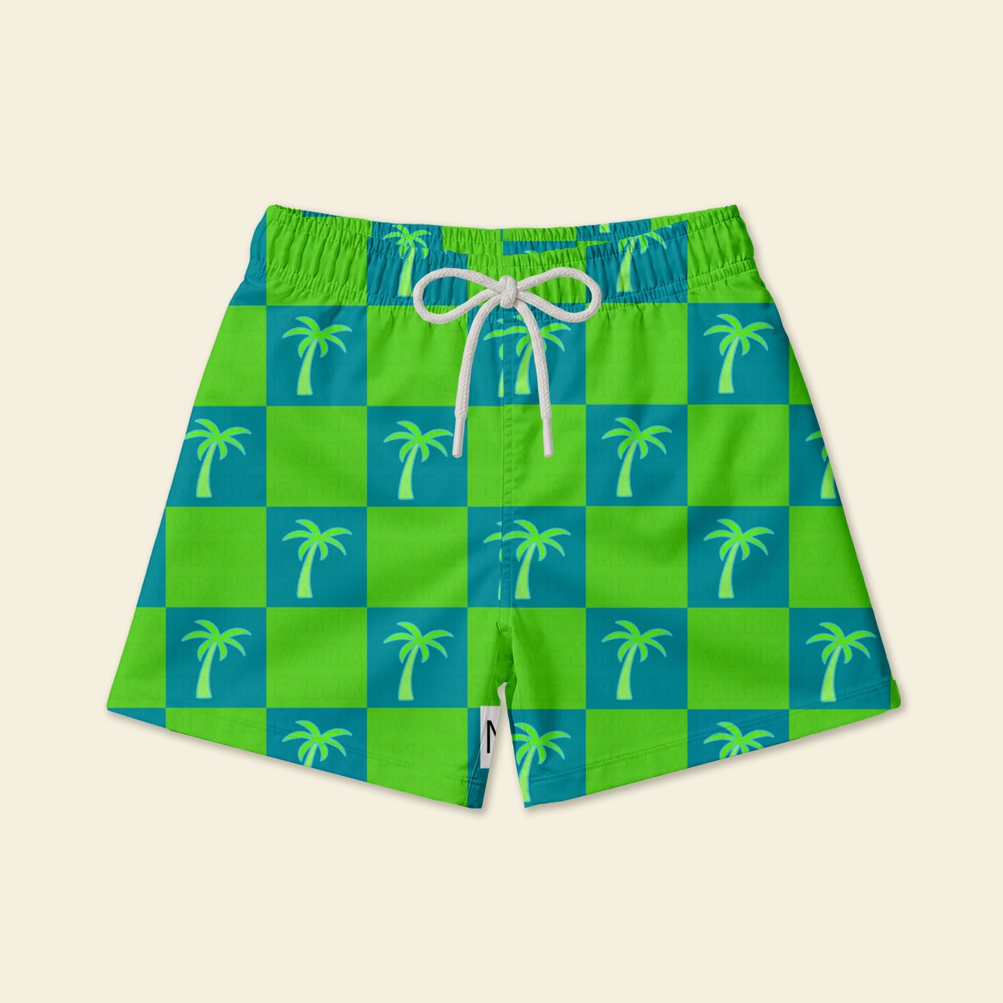 Summer check boy trunks