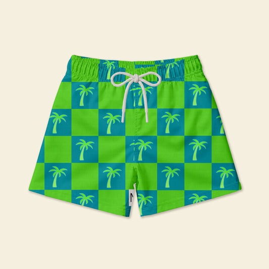 Summer check boy trunks
