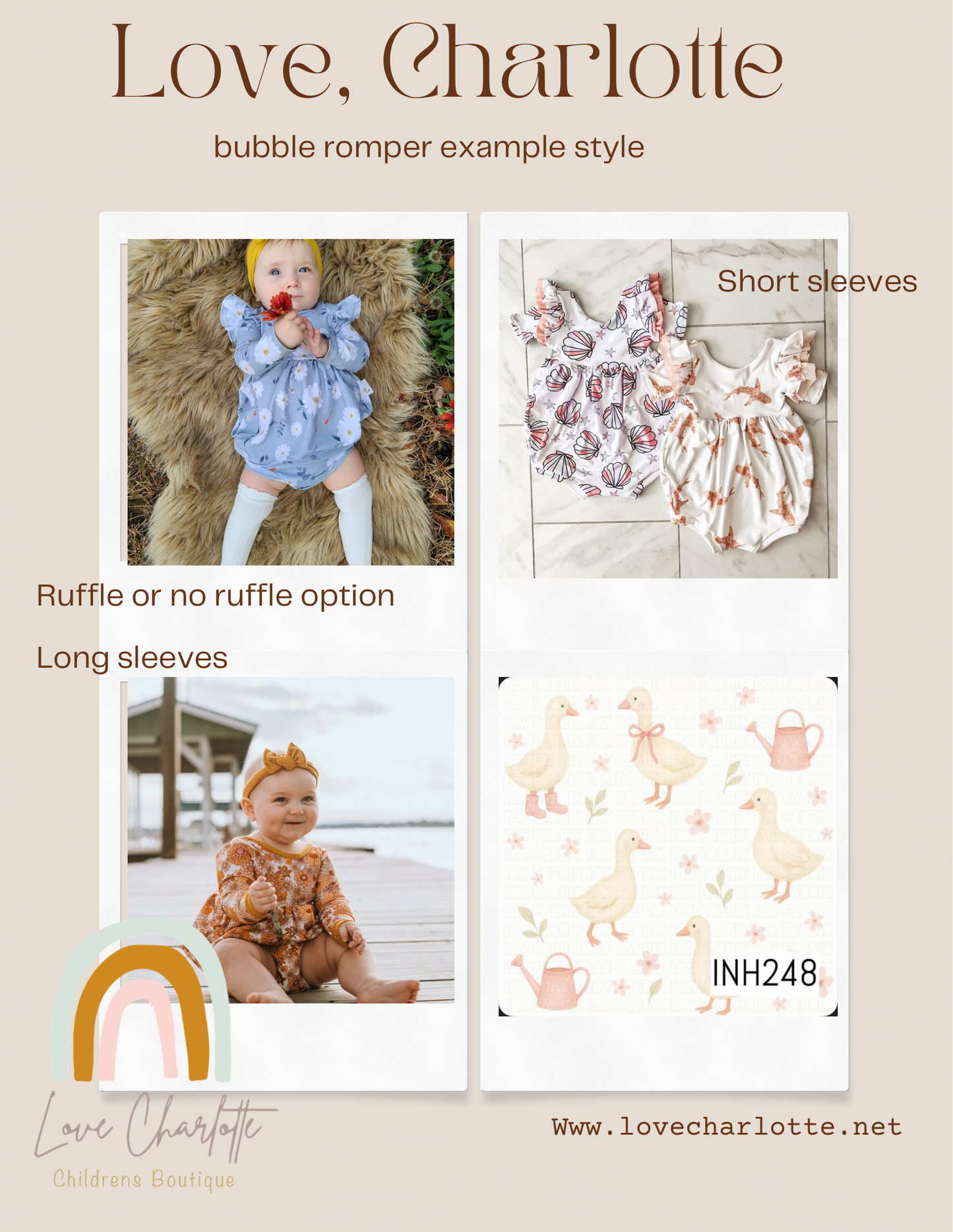 Pink goose  boots bubble romper