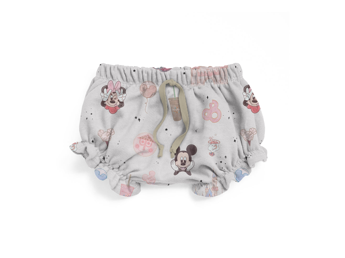 Pals in pink Ruffle shorties