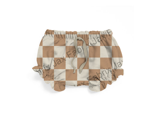 Check Ruffle shorties