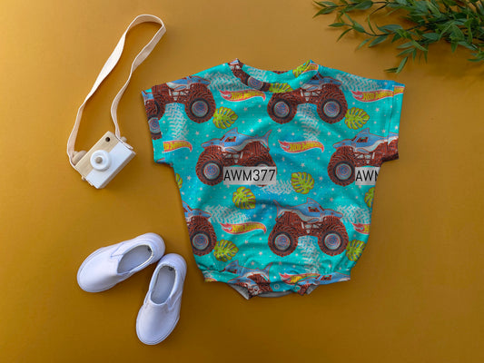Shark trucks oversized romper