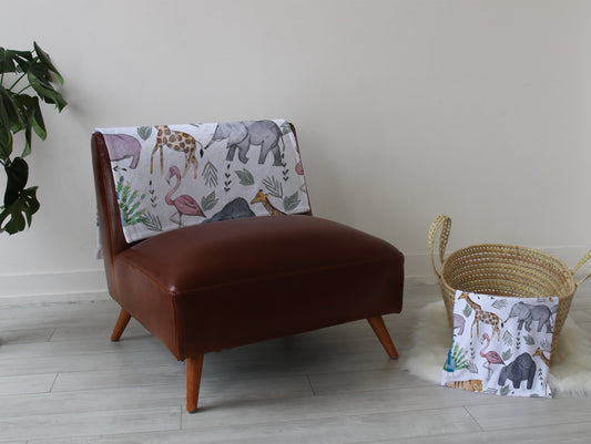 Zoo animals playmat, swaddle, and blanket