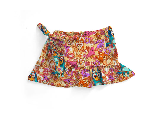 orange flower ginger Skort