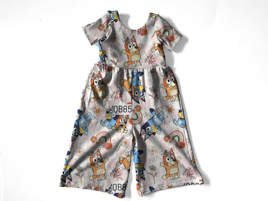 Check dog  Autumn romper