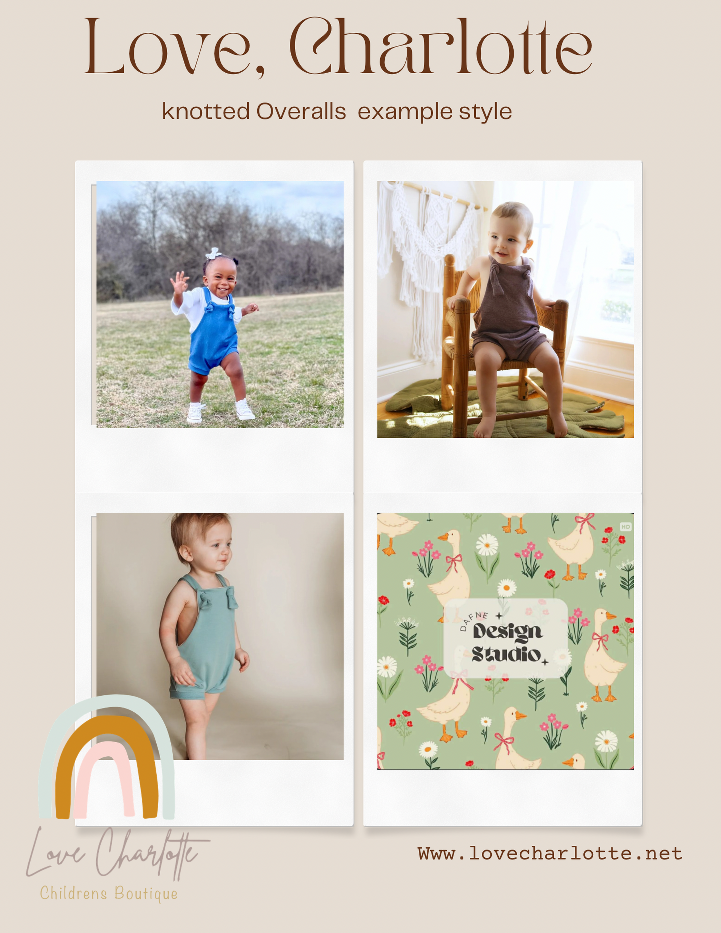 Green goose boots Overalls ( pant length option in listing)