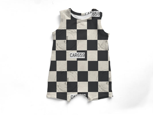 Check Tank romper
