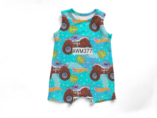 Shark truck  Tank romper
