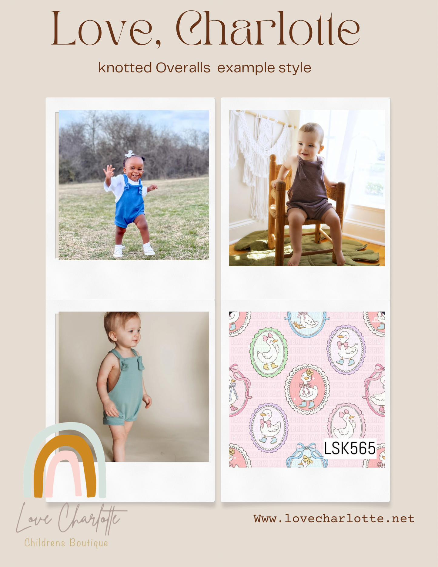 goose boots Overalls ( pant length option in listing)