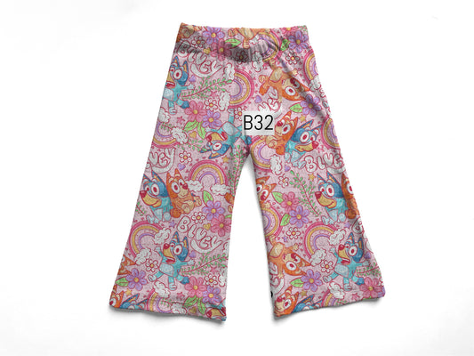 Pink rainbow Wide leg pants
