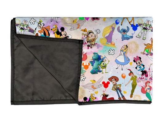 Tie dye friends playmat, swaddle, and blanket
