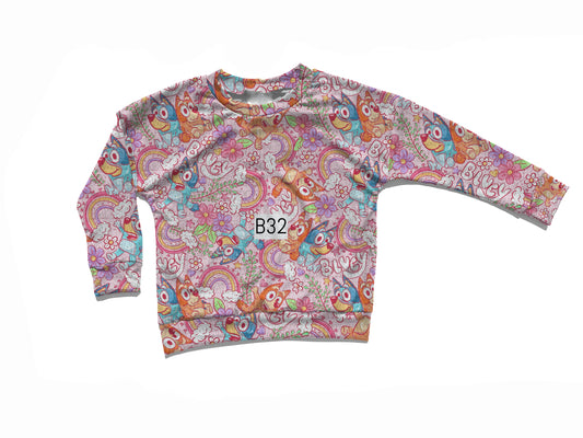 Pink rainbow  Dolman top