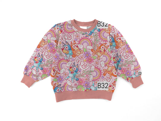 Pink rainbow  Crewneck